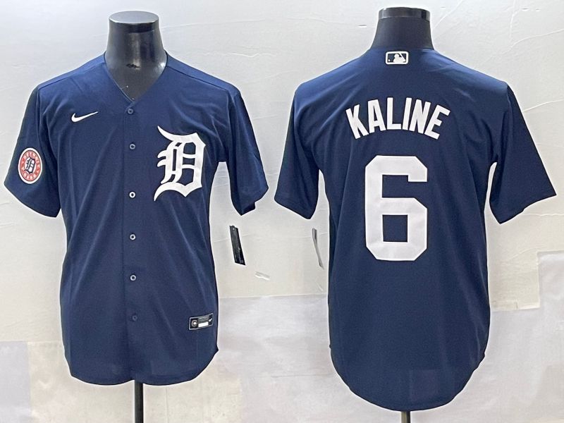 Men 2025 Detroit Tigers #6 Kaline Dark Blue Game Nike MLB Jersey style 7->detroit tigers->MLB Jersey
